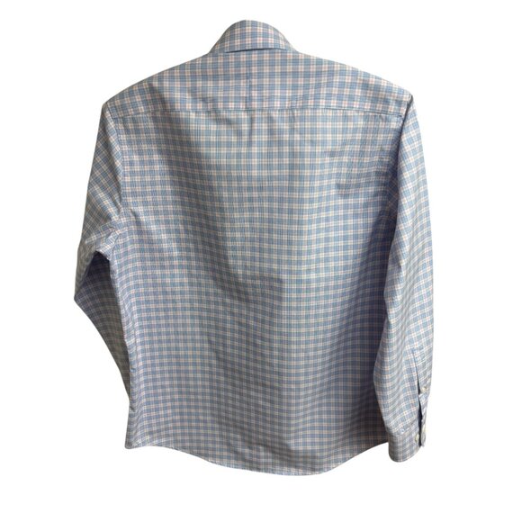 Twillory Non Iron Blue Plaid Safe Cotton Tailored Fit Dress Shirt - Picture 8 of 10